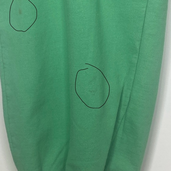 Mike’s Women’s Capri Sweatpants M Green White Paisley w/90 On Leg No Drawstring - Picture 8 of 10